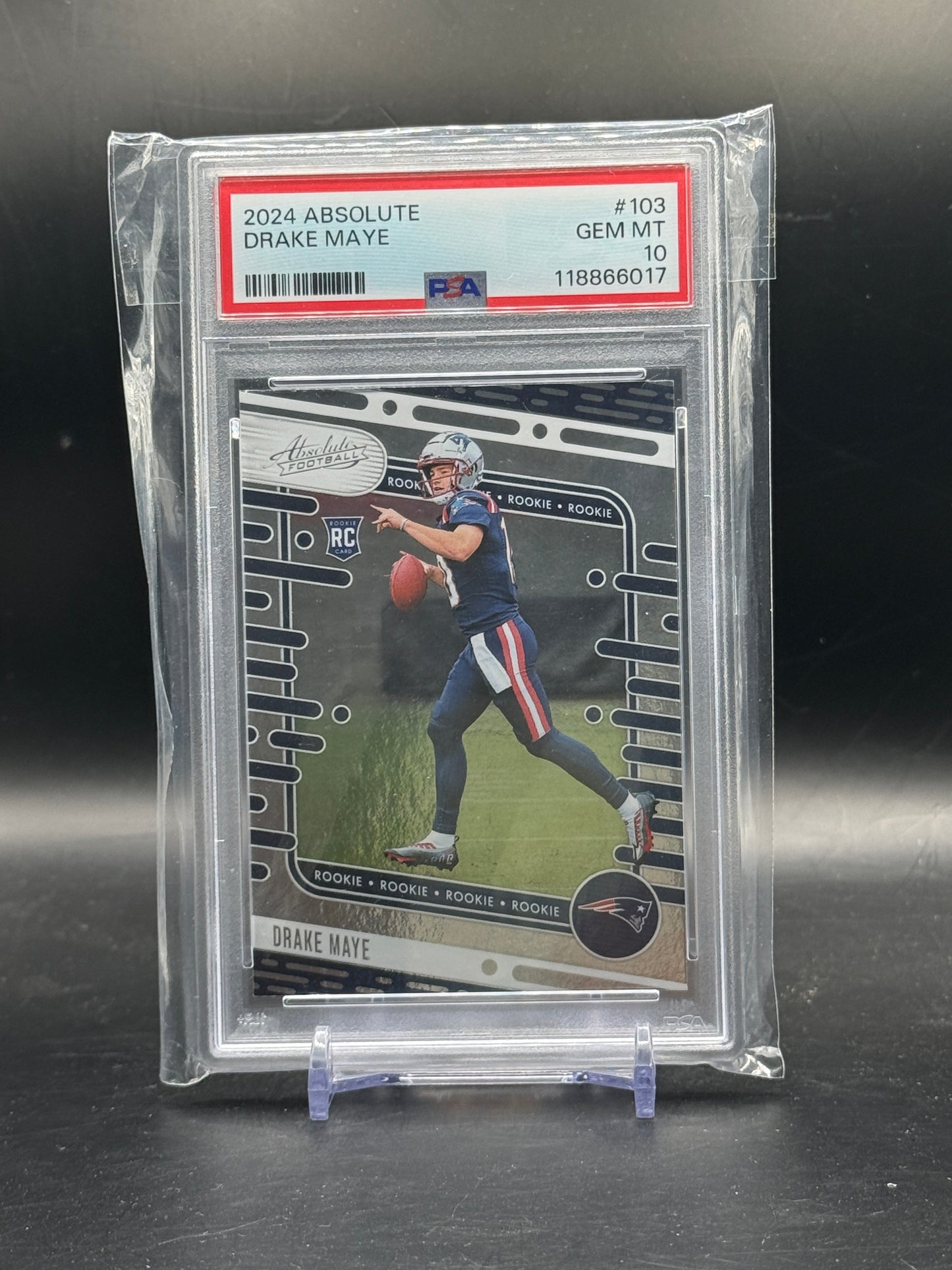 2024 Panini Absolute Drake Maye New England Patriots #103 22/49