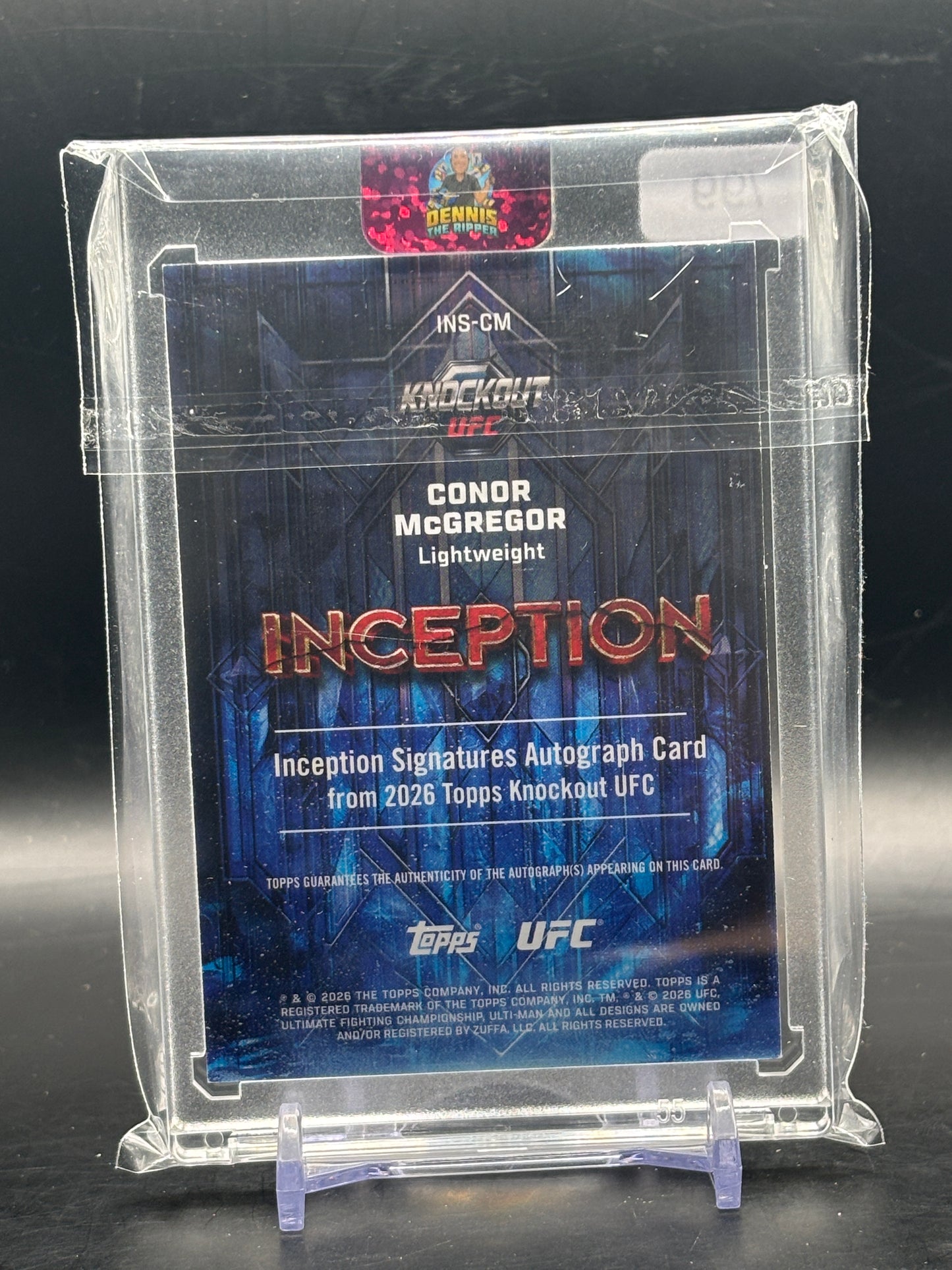 2026 Topps Knockout UFC Conor McGregor Inception Signatures Auto 90/99