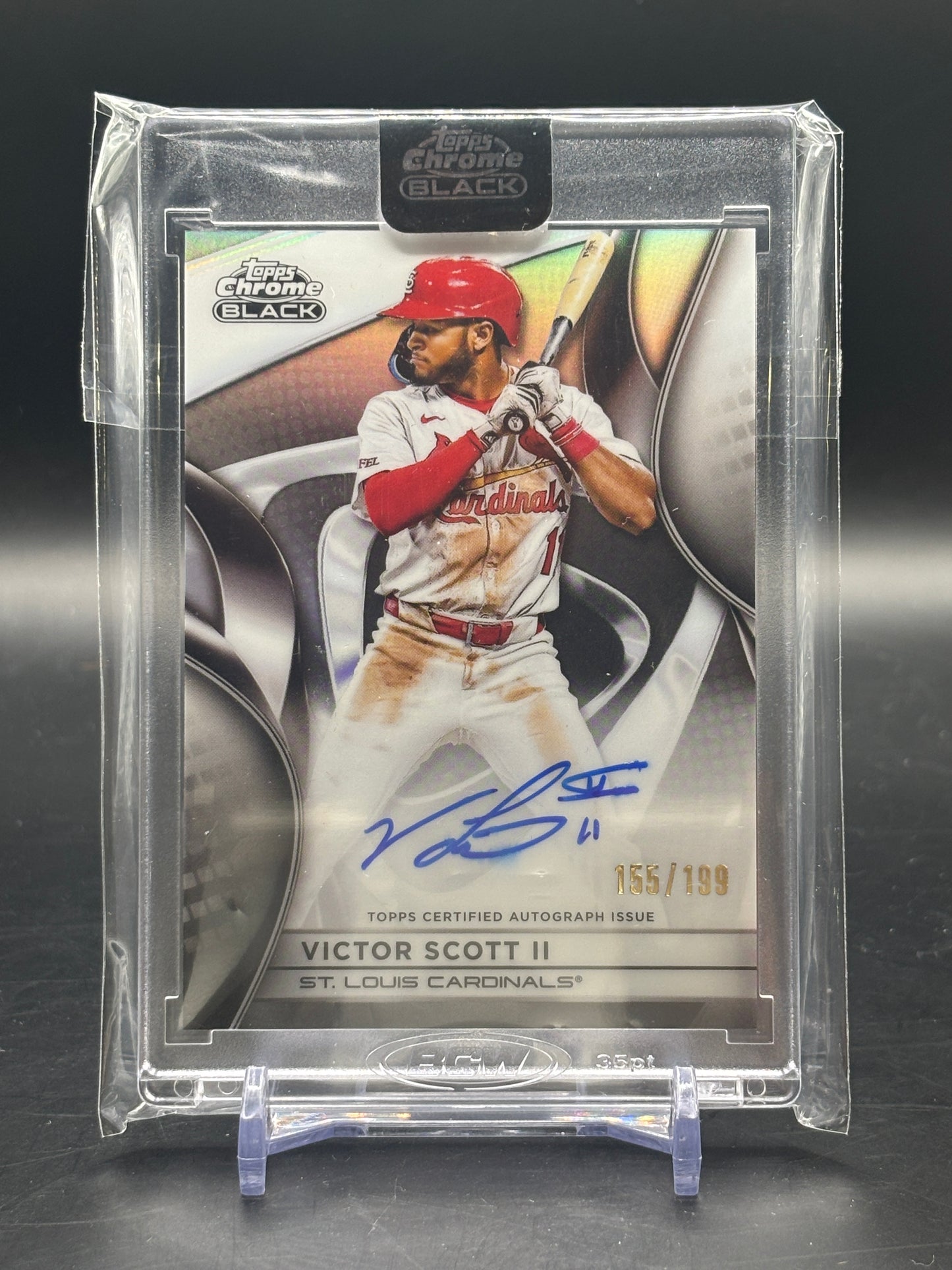 2025 Topps Chrome Black Victor Scott Refractor Auto 155/199