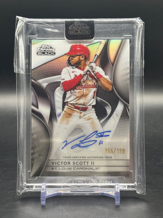 2025 Topps Chrome Black Victor Scott Refractor Auto 155/199