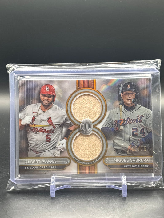2024 Topps Tribute Albert Pujols Miguel Cabrera Dual Relic 25/75