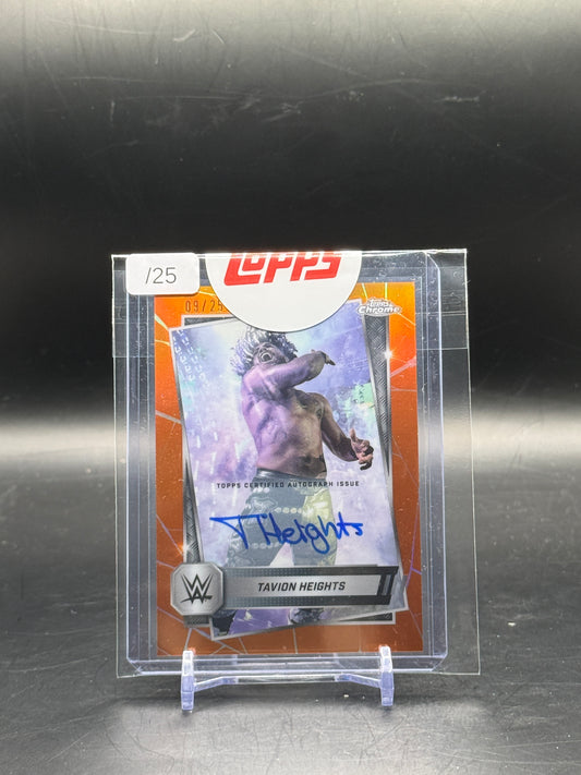 2025 Topps Chrome Tavioin Heights Auto 09/25
