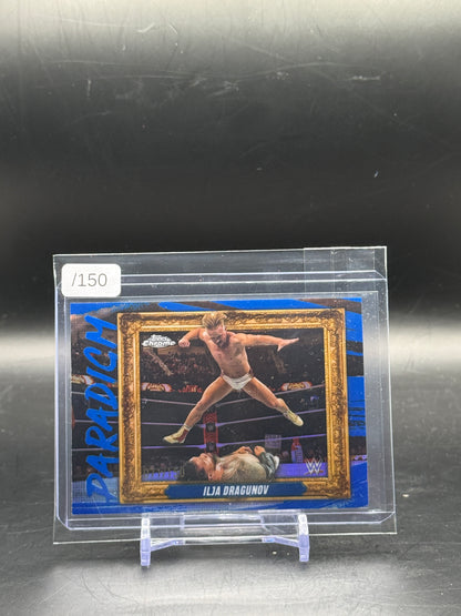 2025 Topps Chrome WWE Ilja Dragunov Paradigm Blue Refractor 71/150