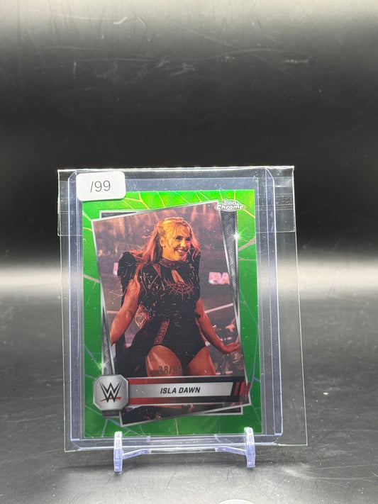 2025 Topps Chrome WWE Isla Dawn Green 38/99