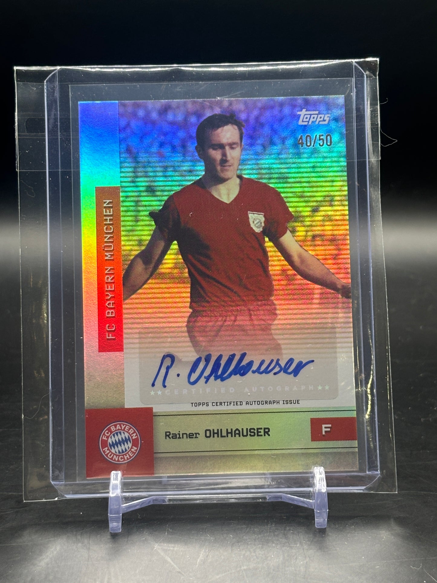 2025/26 Topps Bayern Team Set Rainer Ohlhauser Car 40/50