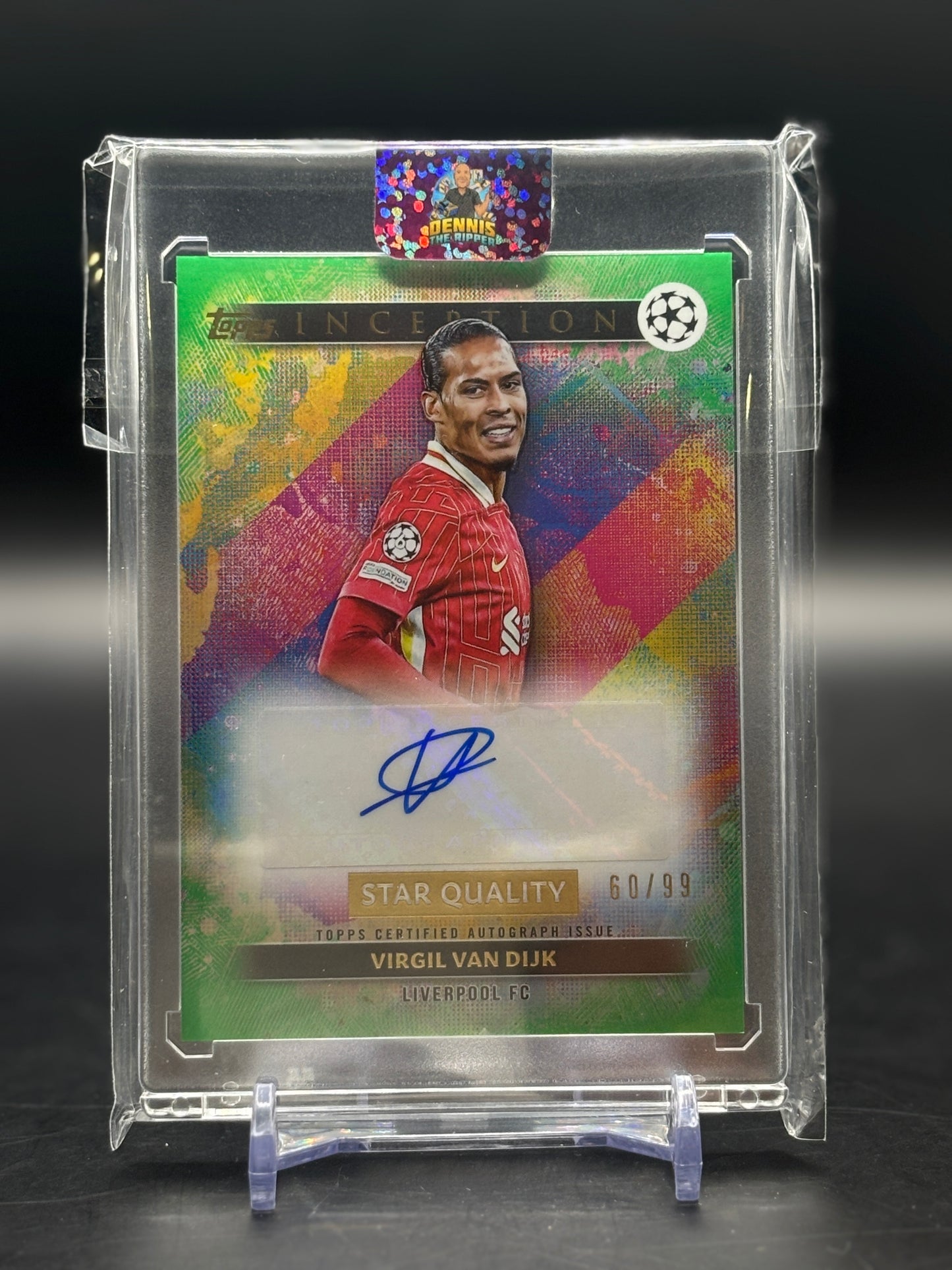 2024/25 Topps Inception Virgil van Dijk Green Auto 60/99