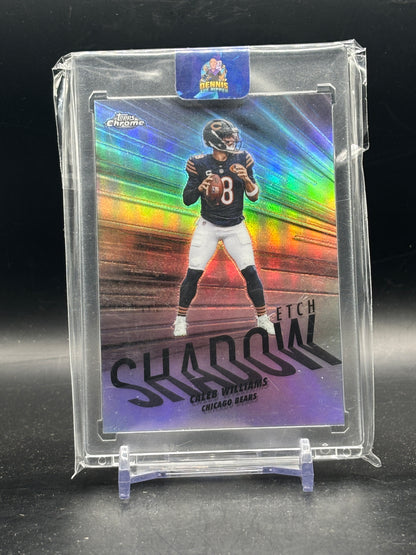 2025 Topps Chrome NFL Caleb Williams Chicago Bears Shadow Etch