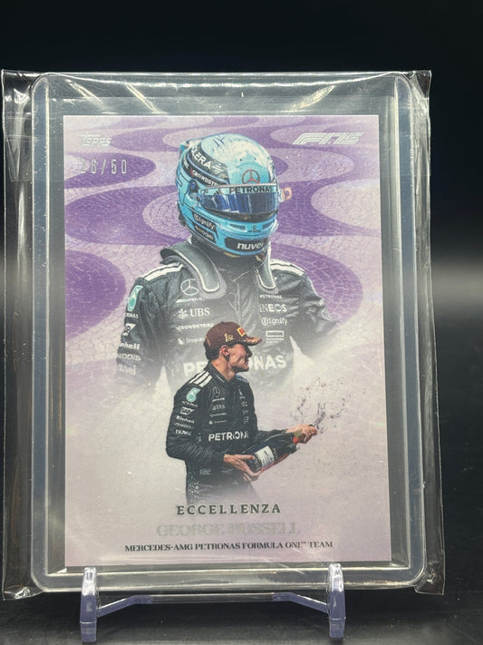 2025 Topps Eccellenza George Russell La Passione Purple 26/50