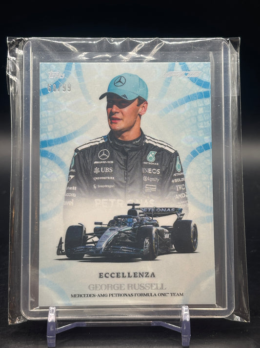 2025 Topps Eccellenza George Russell Centurione Blue 58/99