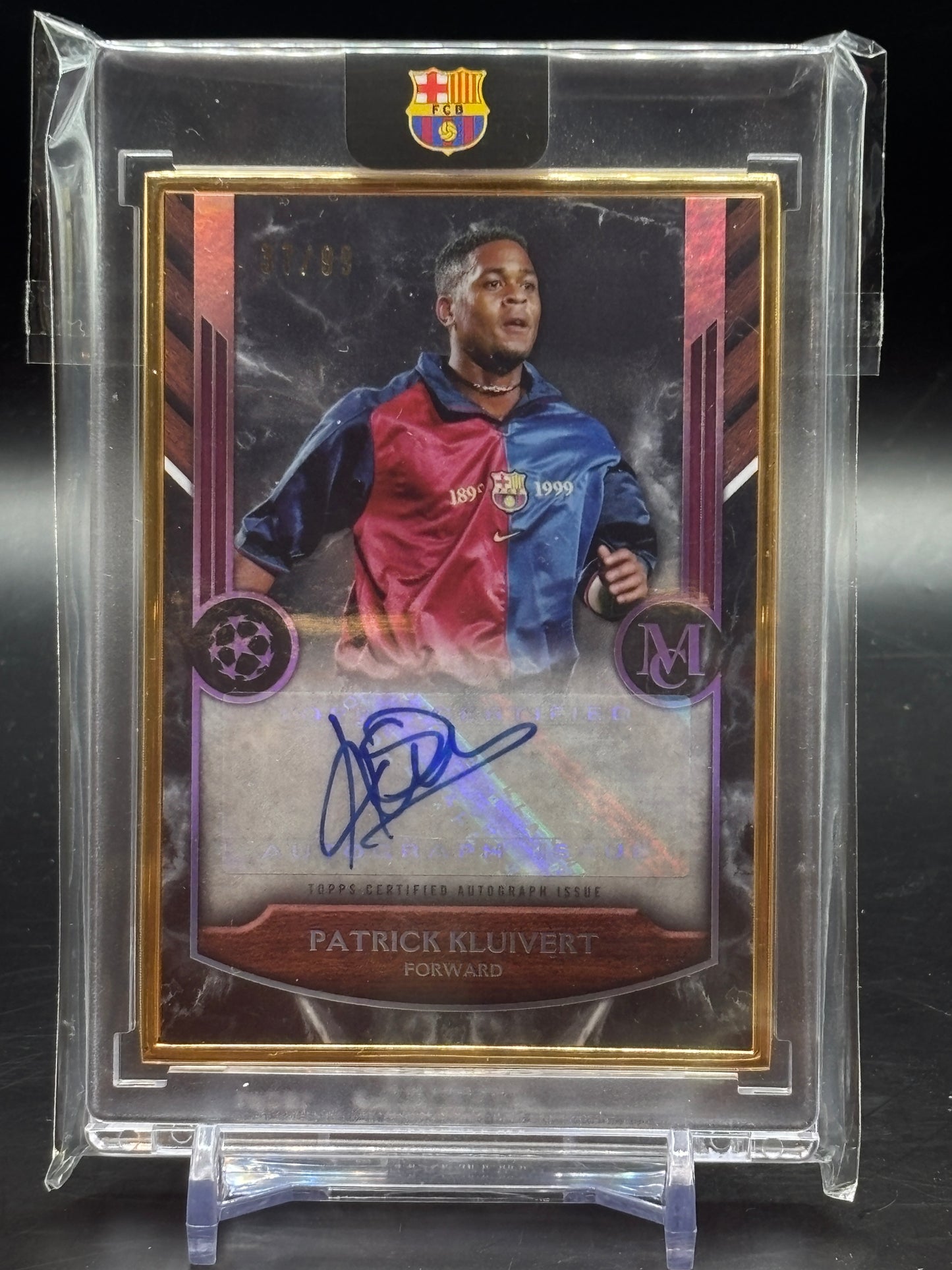 2022/23 Topps Museum Patrick Kluivert Gold Frame Auto 37/99