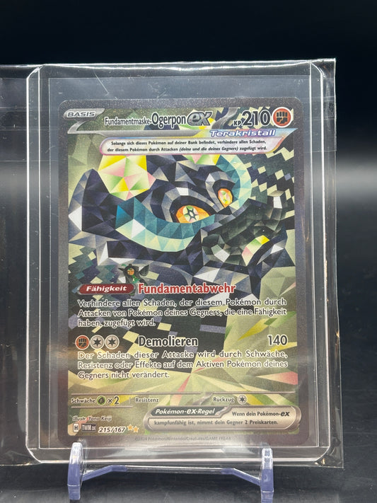 Pokemon Maskerade im Zwielicht Fundamentmaske-Ogerpon ex Alt Art 215/167