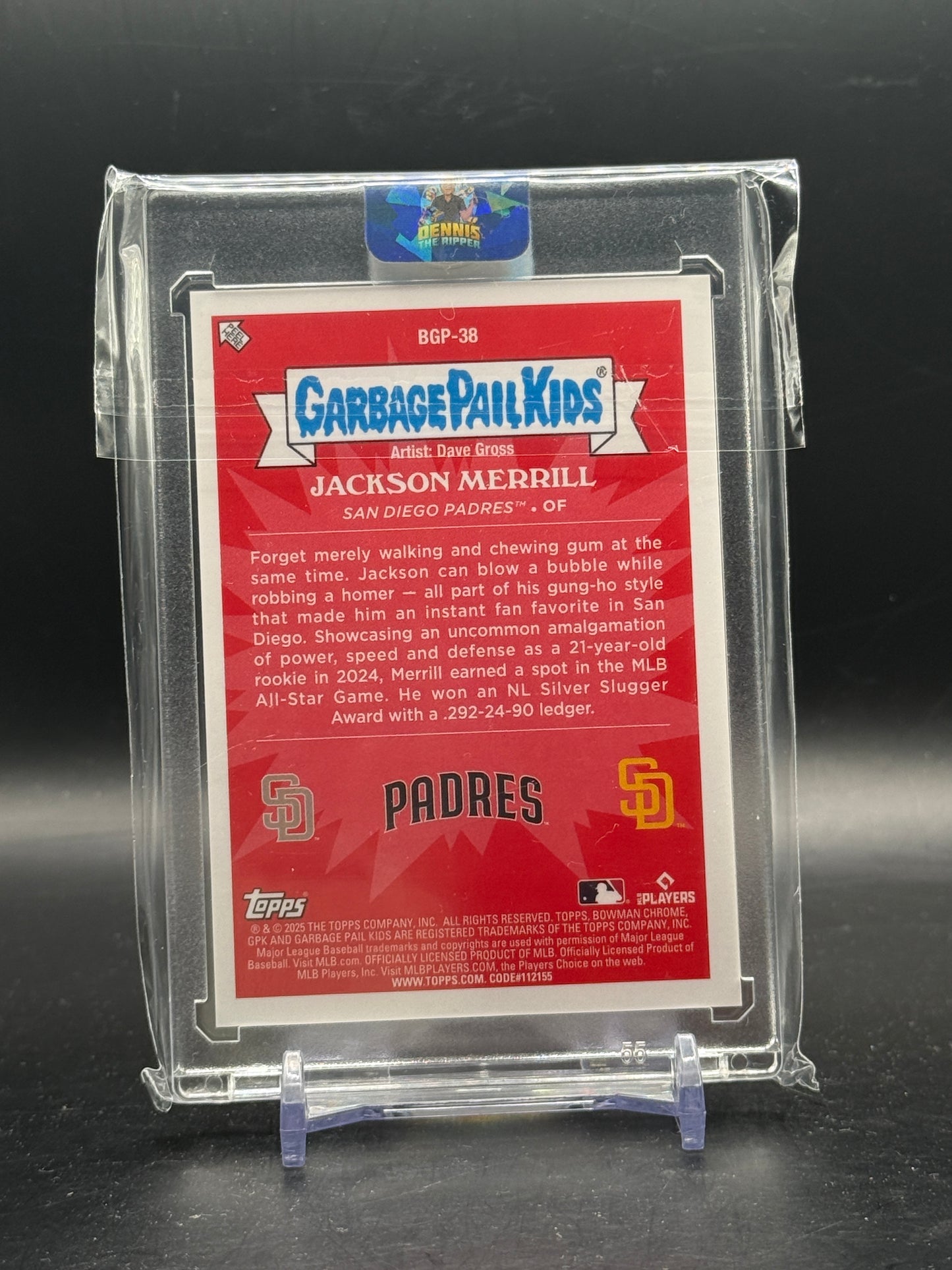 2025 Topps Bowman Chrome MLB Jackson Merrill San Diego Padres GarbagePailKids