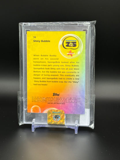 2025 Topps Chrome Sapphire Spongebob Shiny Bubble Green 75/99