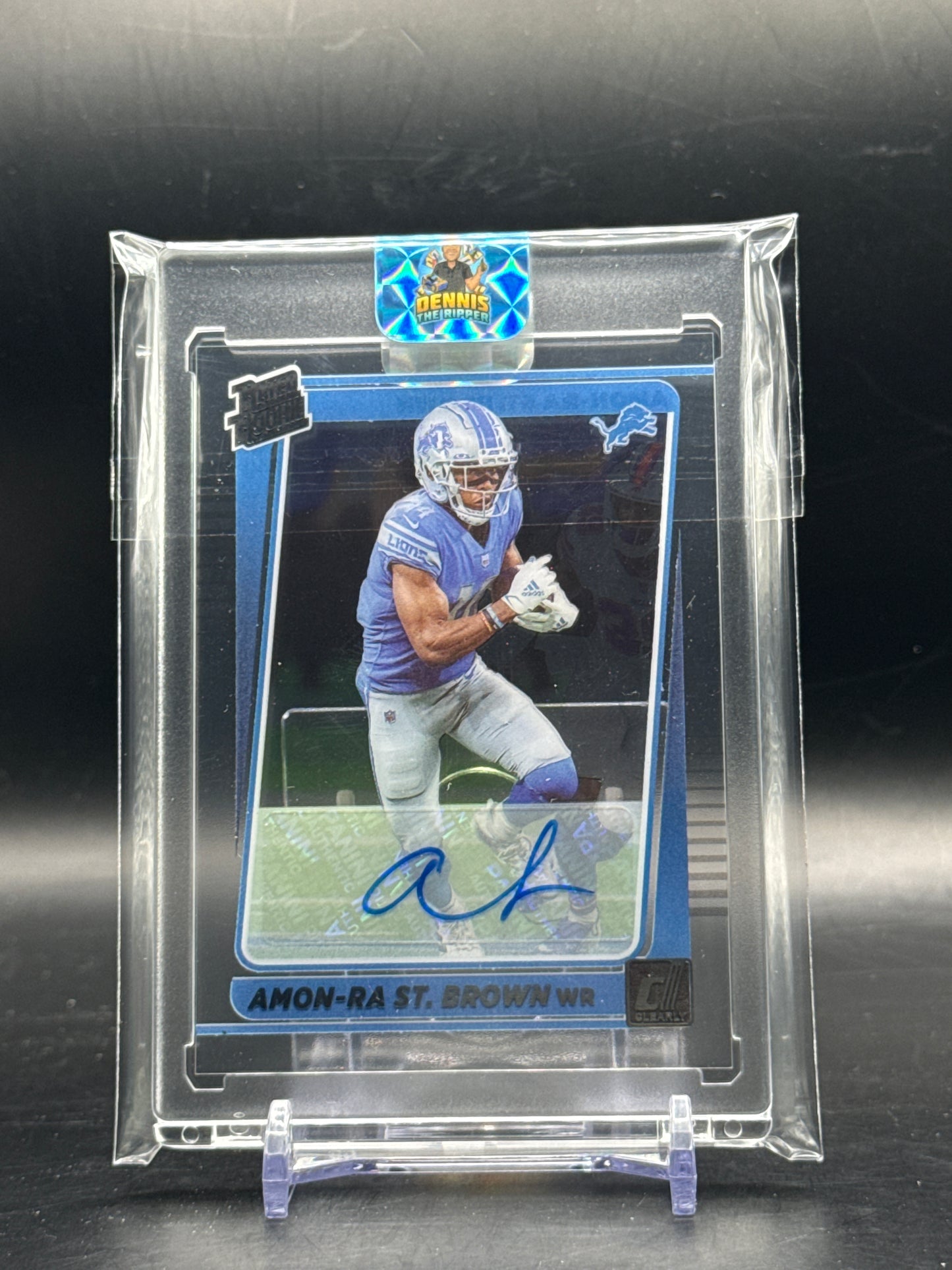 2021 Panini Donruss Clearly NFL Amon-Ra St.Brown Detroit Lions Auto