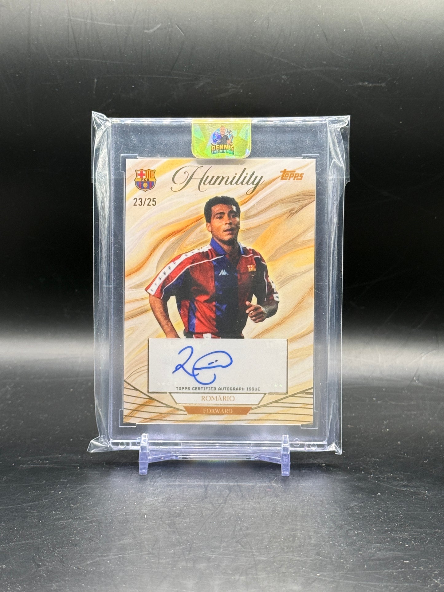 2025-26 Topps Barcelona Forever Romario Identity Humility Auto 23/25