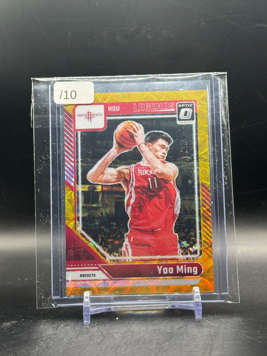 2024-25 Panini Donruss Optic NBA Yao Ming Houston Rockets Gold Scope 10/10