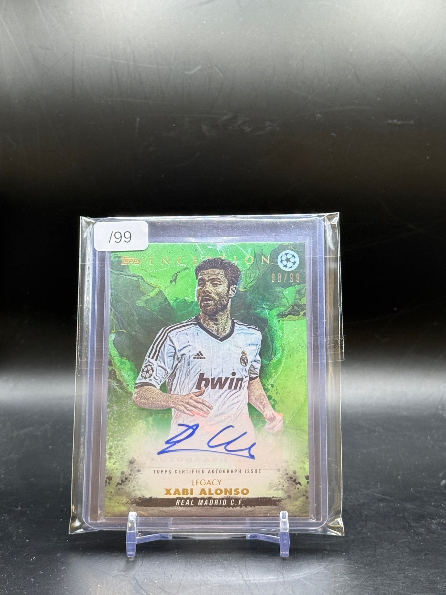 2022-23 Topps Inception UCC Xabi Alonso Real Madrid Legacy Green Auto 88/99