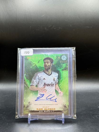 2022-23 Topps Inception UCC Xabi Alonso Real Madrid Legacy Green Auto 88/99