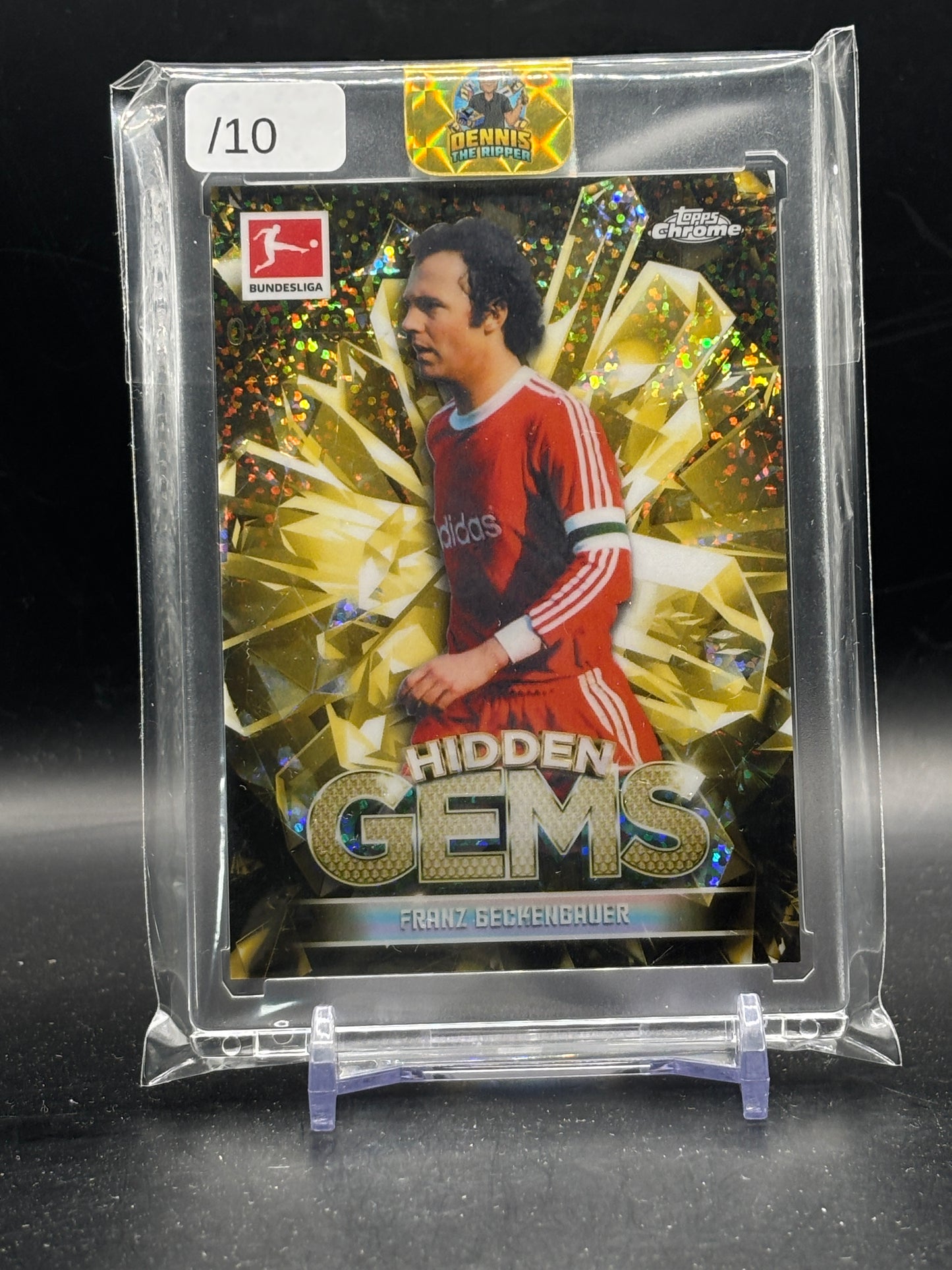 2025-26 Topps Chrome Bundesliga Franz Beckenbauer FC Bayern München Gold Hidden Gems 04/10
