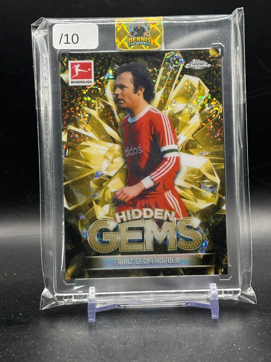 2025-26 Topps Chrome Bundesliga Franz Beckenbauer FC Bayern München Gold Hidden Gems 04/10
