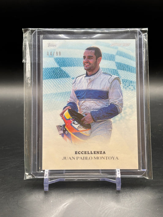 2025 Topps Eccellenza Juan Pablo Montoya Blue 4/99
