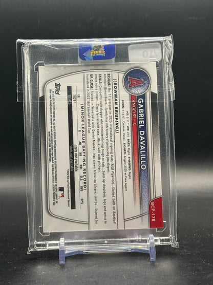 2025 Topps Bowman Chrome MLB Gabriel Davalillo Los Angeles Angels Black Geometric 08/10