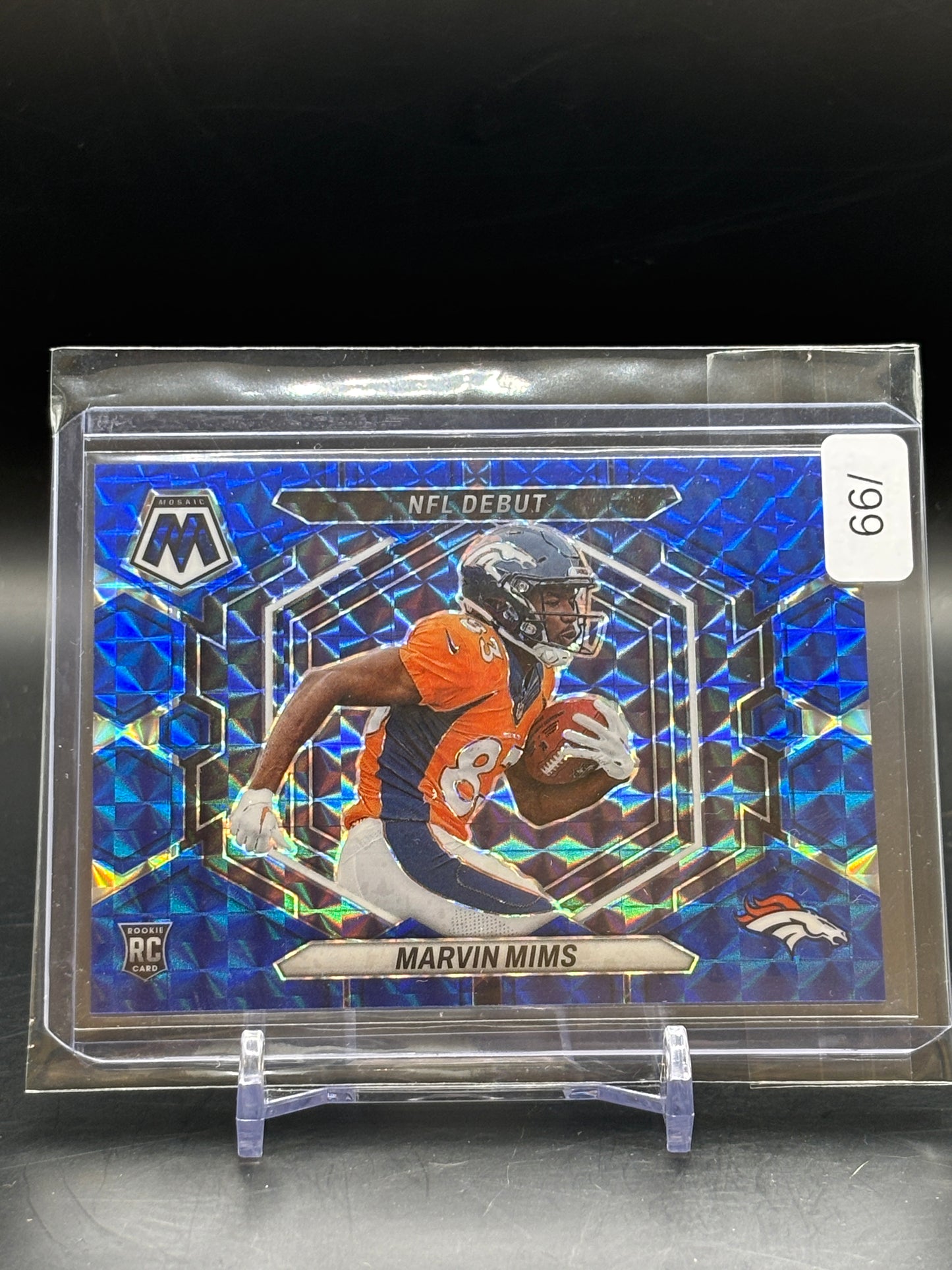 2023 Panini Mosaic Marvin Mims Blue 44/99 RC