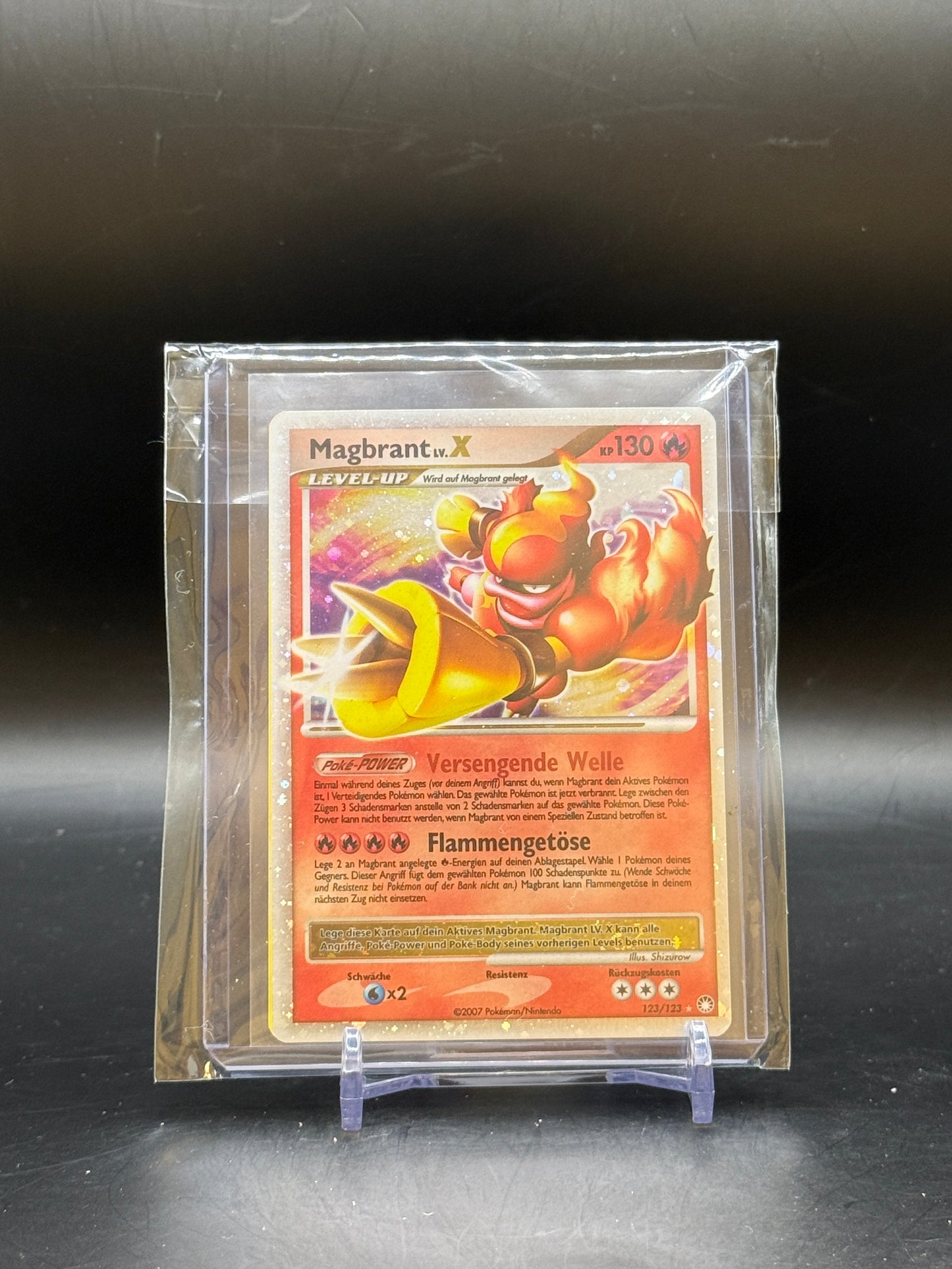Pokemon Geheimnisvolle Schätze Magbrant LV.X (MT 123) MISSCUT