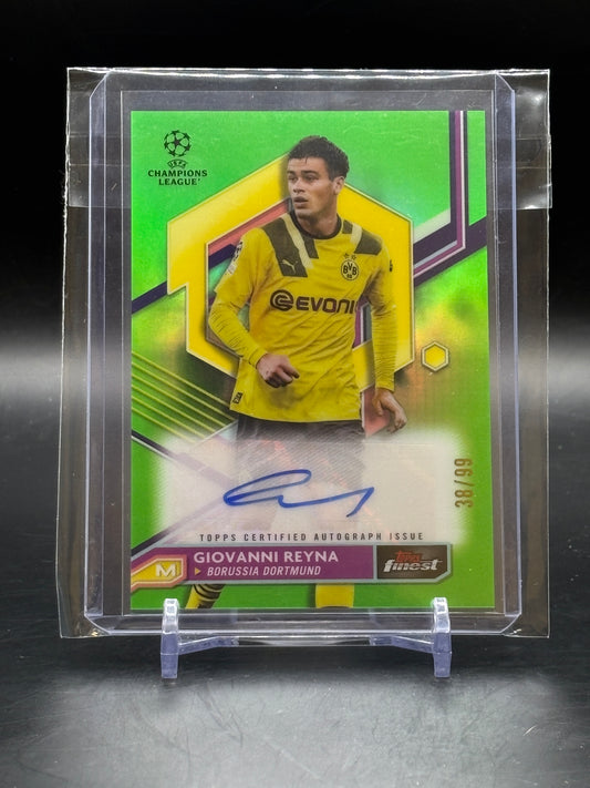 2022/23 Topps Finest UCL Giovanni Reyna Green Auto 38/99