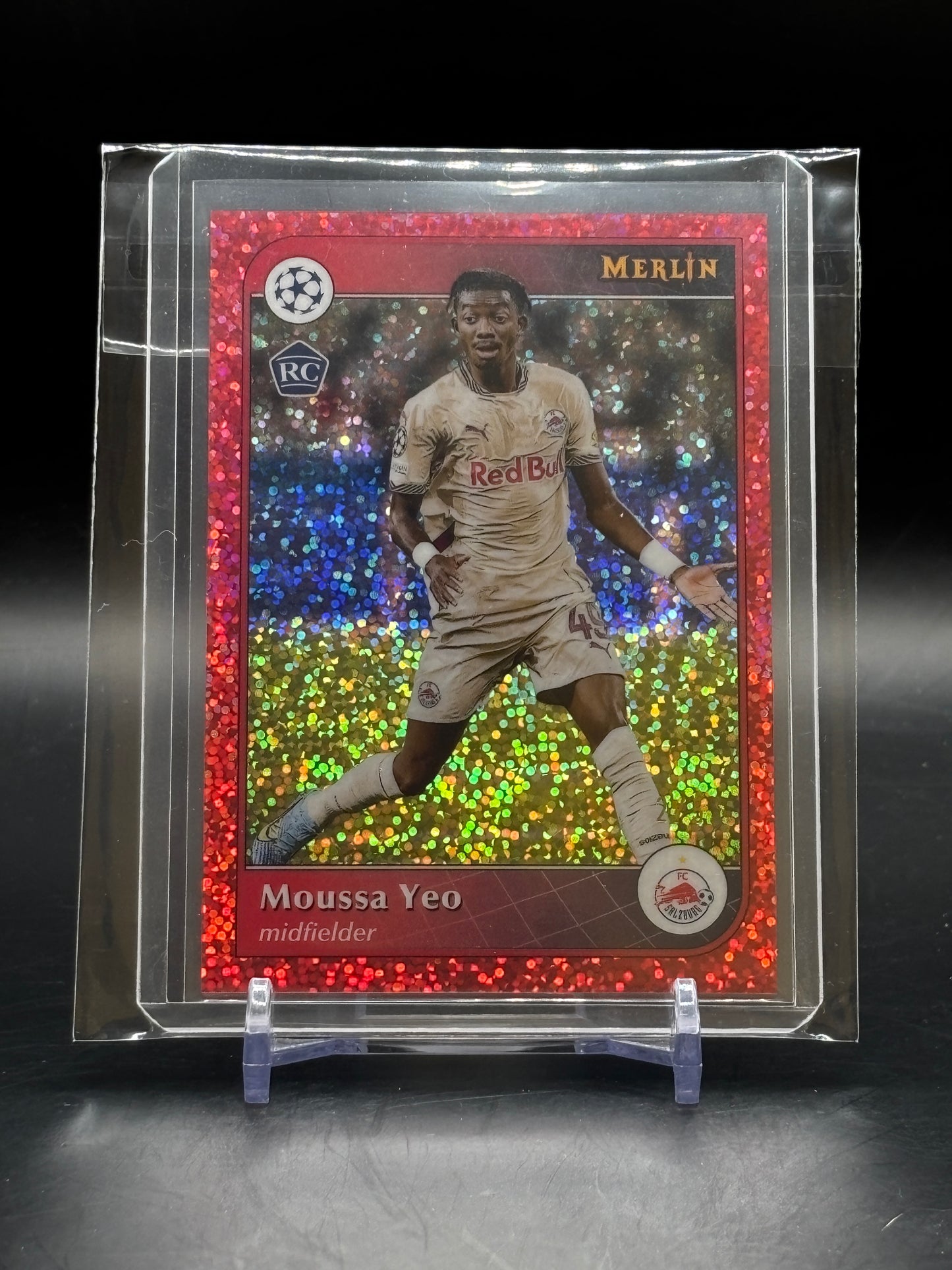 2025 Topps Merlin Moussa Yeo Red Speckle RC 2/5