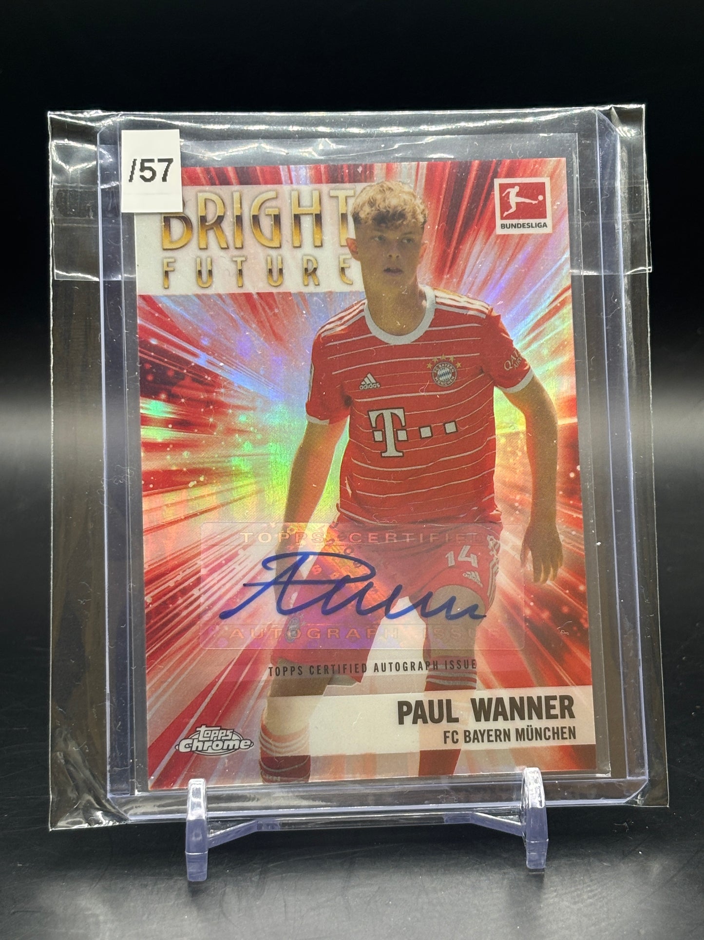 2023 Topps Chrome Bundesliga Paul Wanner Auto 03/57