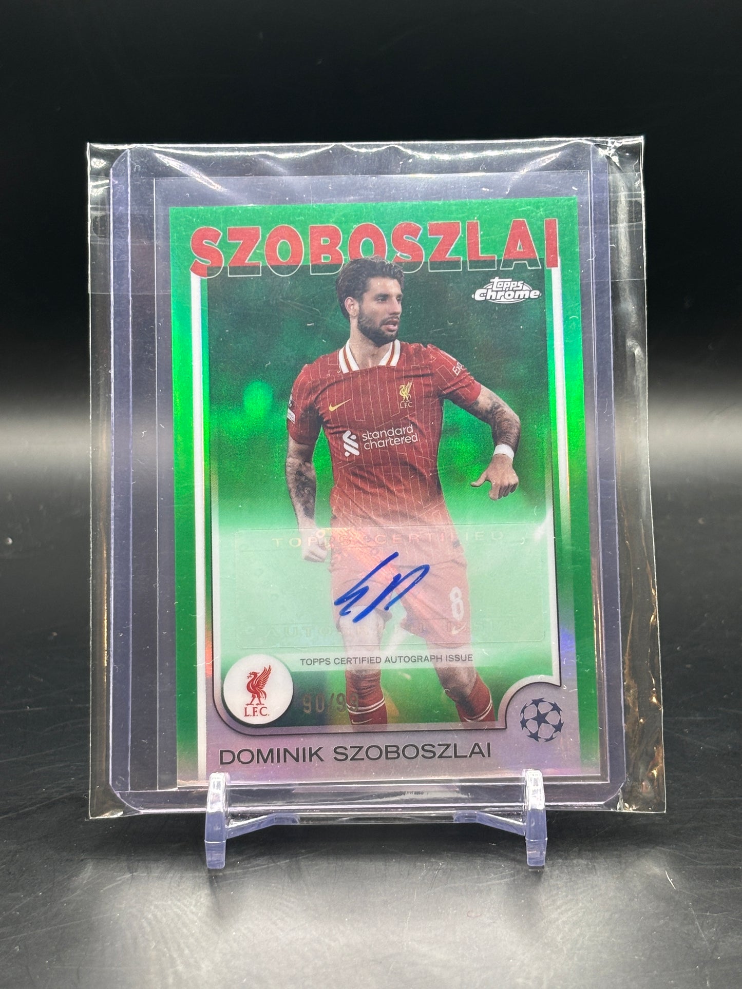 2024 Topps Chrome Dominik Szoboszlai Green Auto 90/99