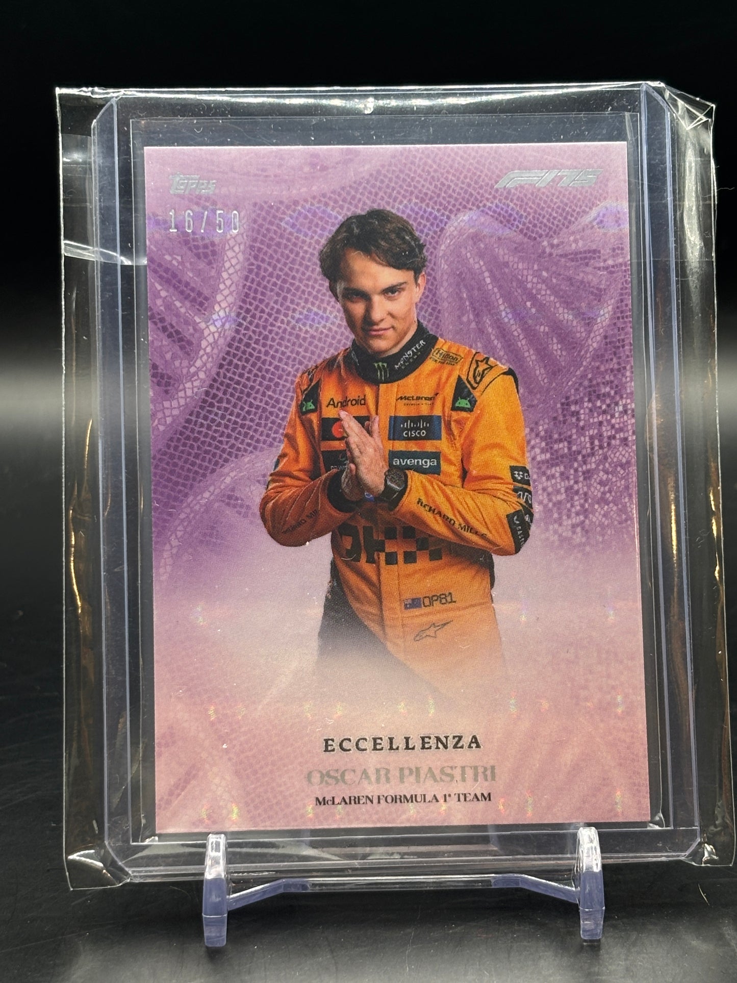 2025 Topps Eccellenza Oscar Piastri 16/50