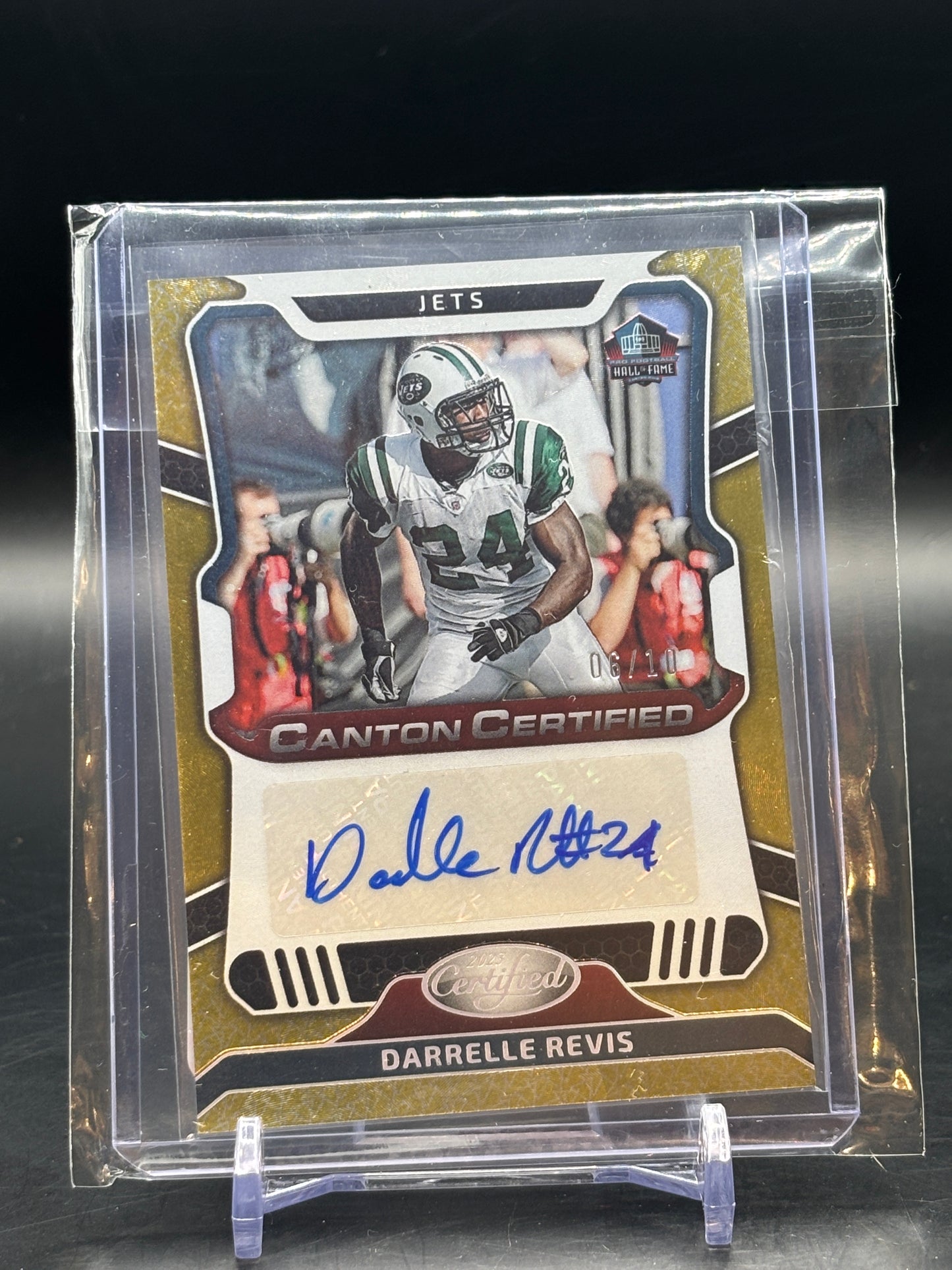 2023 Panini Certified Derrelle Revis Gold Auto 06/10