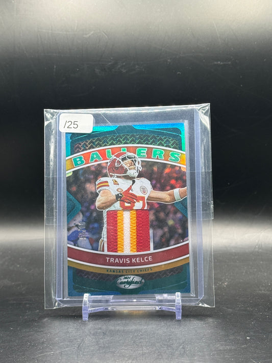 2024 Panini Certified NFL Travis Kelce Kanas Citty Chiefs Ballers Patch 06/25