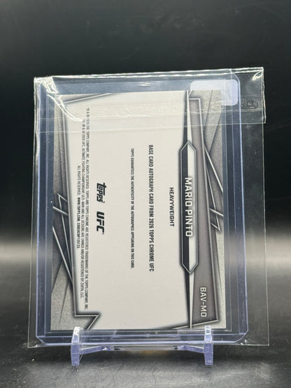 2026 Topps Chrome UFC Mario Pinto Orange Geometric Auto 18/25