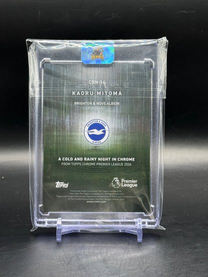 2026 Topps Chrome Premier League Kaoru Mitoma A Cold & Rainy Night in Chrome