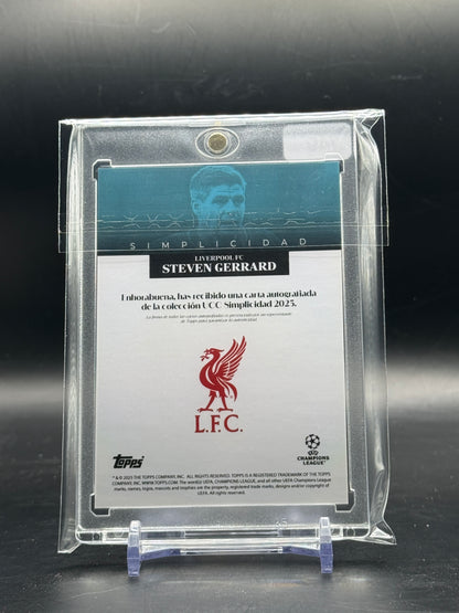 2025 Topps Simplicidad UCC Steven Gerrard Liverpool FC Auto 23/49