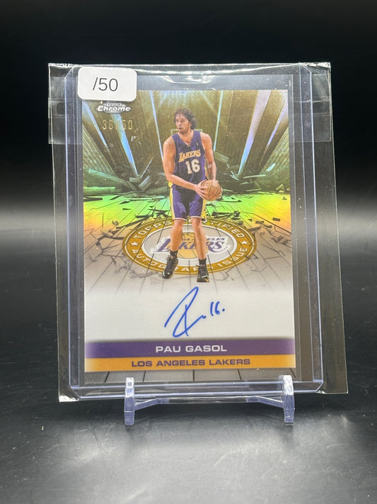2025/26 Topps Chrome Pau Gasol Autograph Gold 36/50