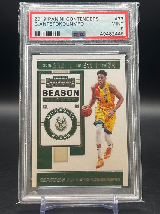 2019 Panini Contenders Giannis Antetokounmpo PSA 9