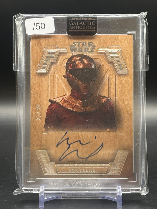 2024 Topps Galactic Antiquities Keri Russel as Zorii Bliss Wood Autograph 21/50