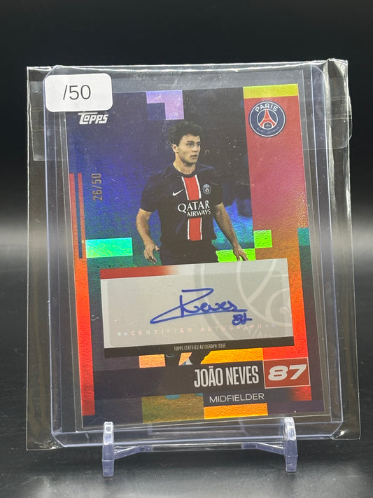 2024/25 Topps Team Set Joao Neves Gold Auto 26/50