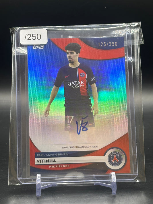 2024/25 Topps Team Set Vitinha Blue Auto 125/250