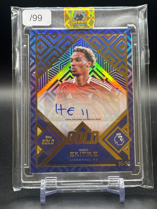 2025/26 Topps Premier League Gold Hugo Ekitike Autograph 86/99