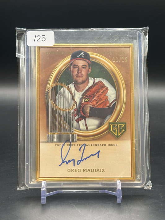 2024 Topps Gilded Greg Maddux Gold Frame Auto 18/25