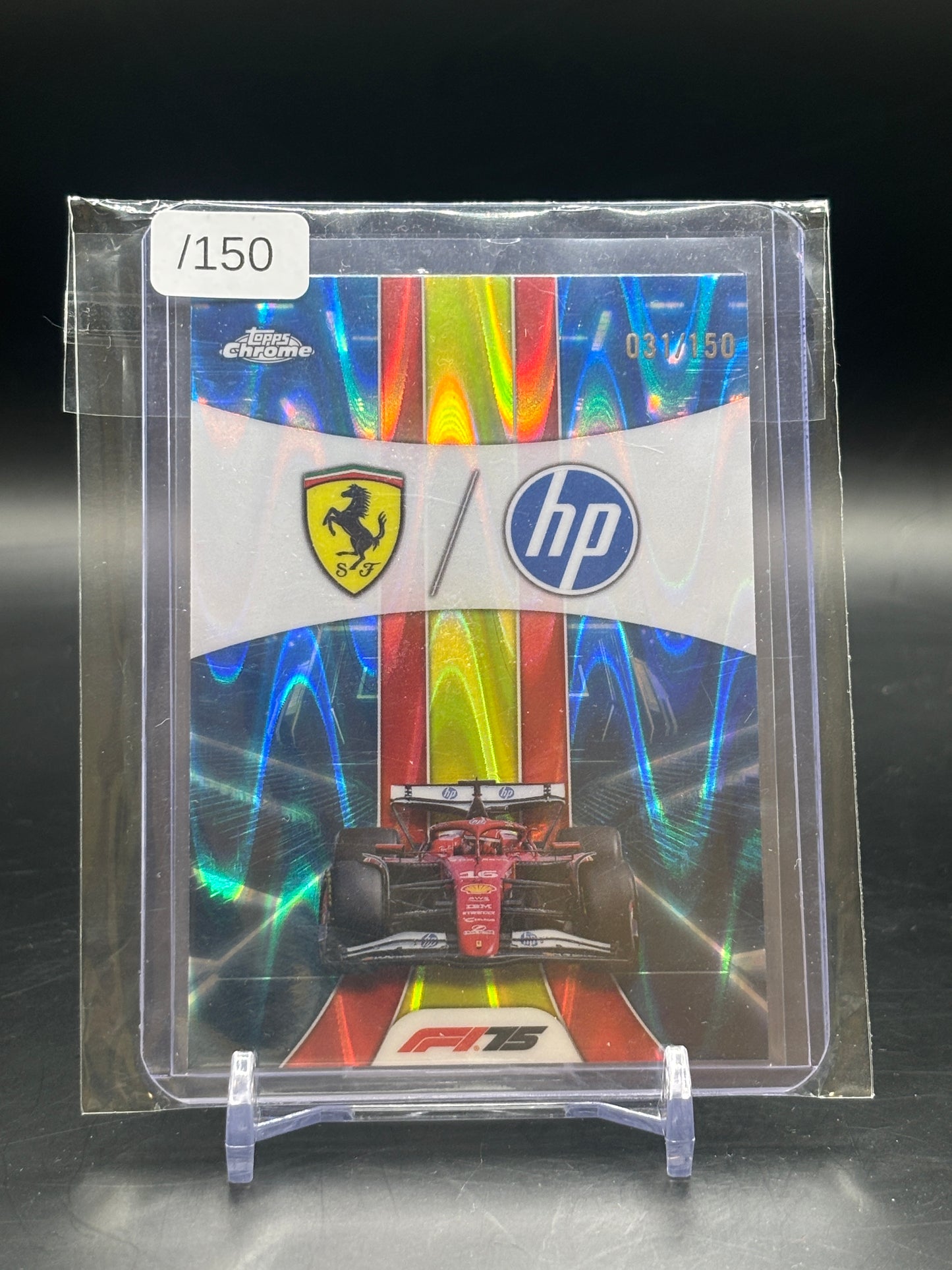 2025 Topps Chrome Sapphire Ferrari Team Logo 031/150