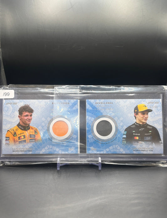 2025 Topps Eccellenza Lando Norris/Oscar Piastri McLaren Formula Team Patch /99