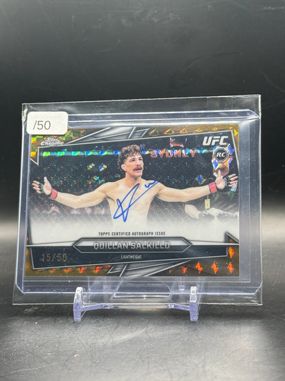 2026 Topps Chrome UFC Quillian Salkilld Gold Geometric Auto 15/50