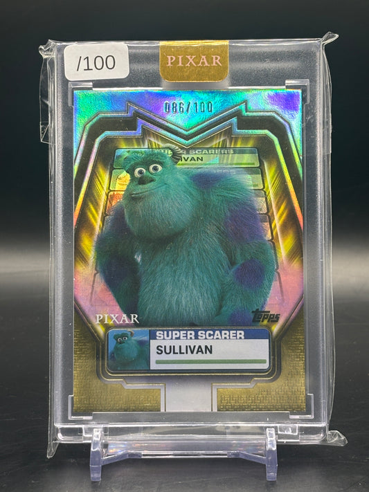 2025 Topps Pixar Gold Sullivan Super Scarer 086/100
