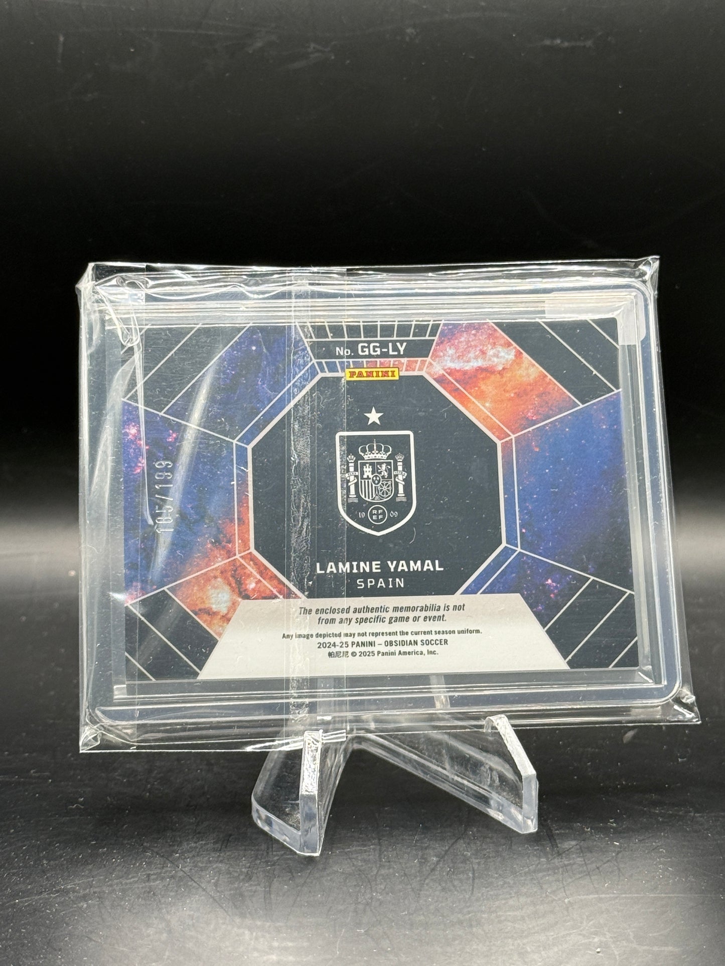 2024-25 Panini Obsidian Soccer Lamine Yamal Spain Galaxy Gear Patch